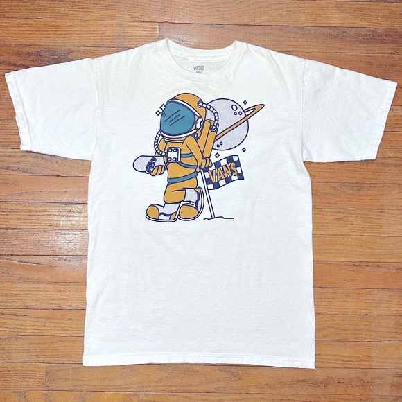 Vans Other - Vans Off The Wall Small Astronaut W Skateboard Skater Double Sided T Shirt EUC